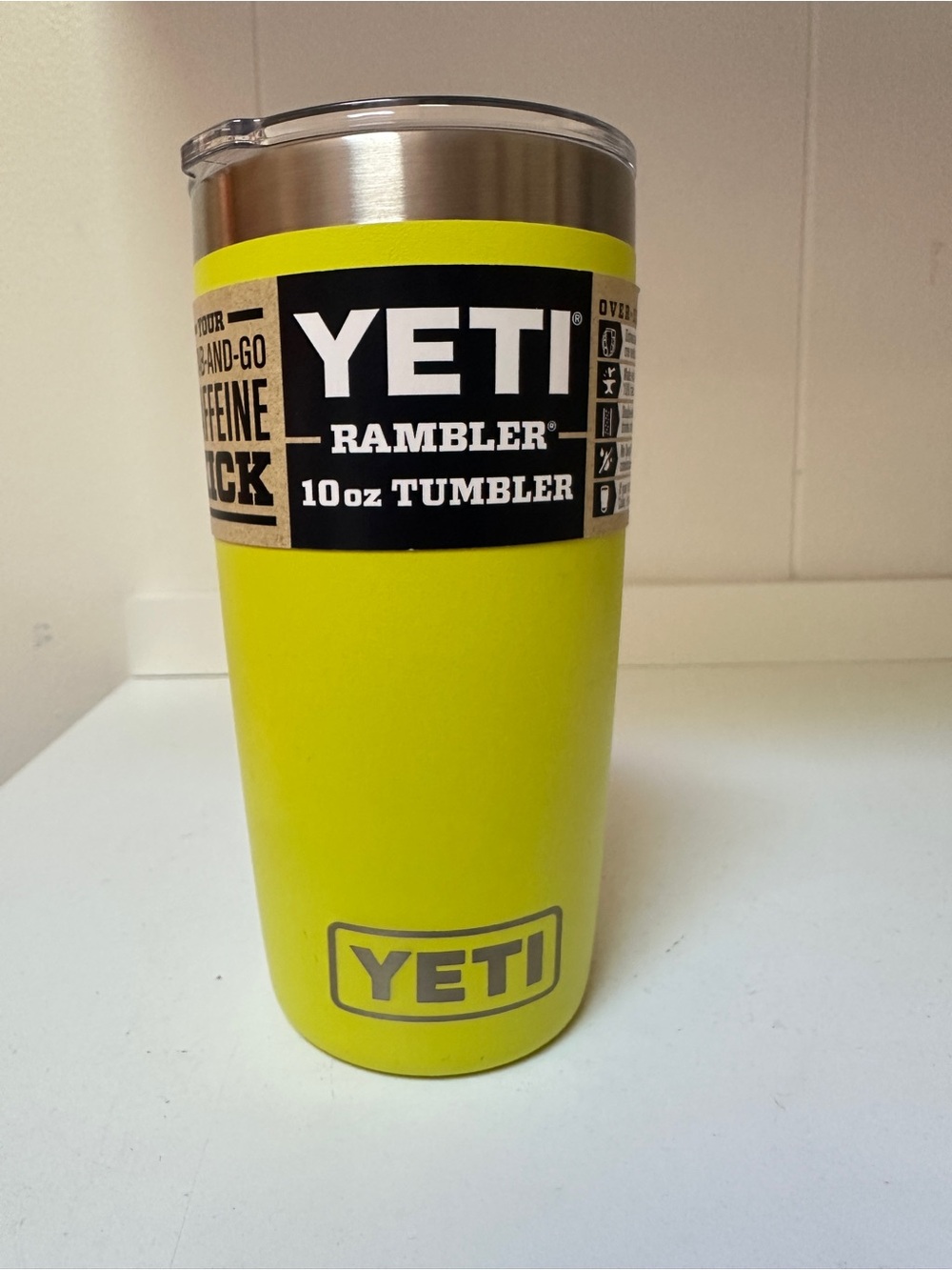 Yeti Rambler 10oz. Firefly Yellow. NWT
